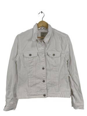 DENIM CO. Jeansjacke Damen Jacke Gr. DE 40 weiß Casual-Look