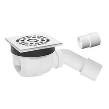 Shower Waste Trap Side Entry Floor Trap Square Drain Wirquin 100X100MM