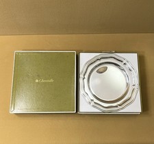 assiette à petits fours CHRISTOFLE modèle CONTOURS métal argenté Table 22 cm