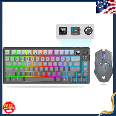 Wireless Gaming Keyboard & Mouse Combo Tri-Mode Backlit Gradient Mechanical
