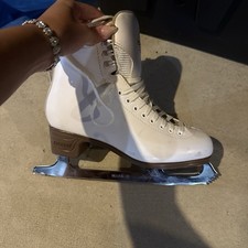 Jackson Excel White Lace-Up Figure Skates for Ice Skating