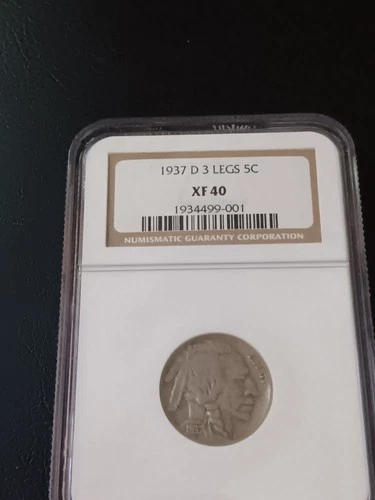 1937 D 3 Legged Buffalo Nickel