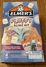NIB Elmer  s Kid-Friendly Fluffy Slime Kit, Glitter  Color Glue for Hours of Fun