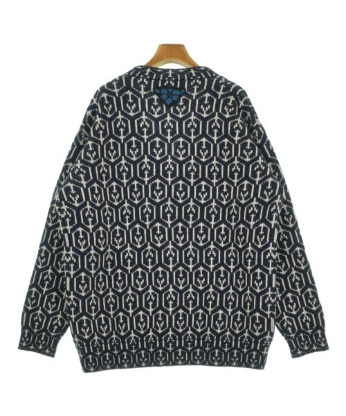 PRADA Cardigans NavyxWhite(Patterned) 38(Approx. … - image 2