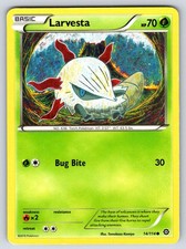 Larvesta - 14/114 Steam Siege - Common - LP - Pokemon
