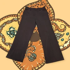 COUNTERPARTS Slimming Brown Dress Pants ELASTIC Flex Waist STRETCH Women's 12