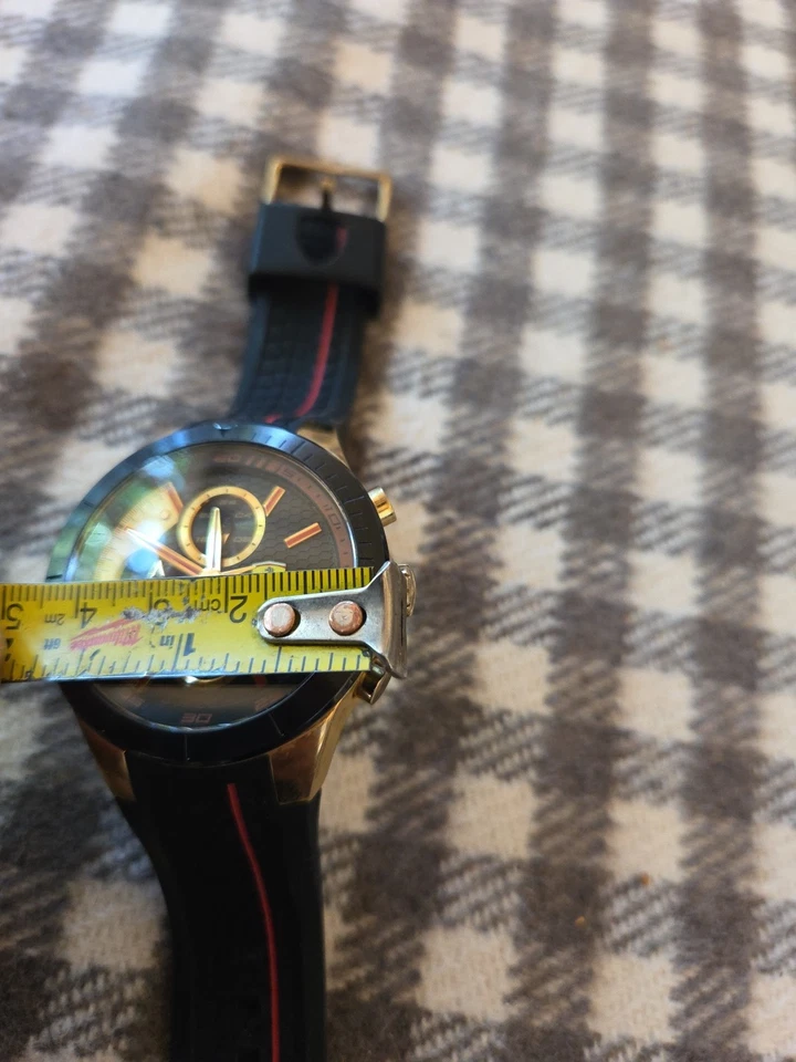 Reloj de pulsera Ferrari Race Day negro silicona batería fresca 8,5" para hombre Foto 2 de 4