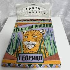 Kay Dee Designs Earth Towel Leopard Tiger  F2400 WWF Linen Cotton Towel