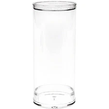 Plymor Plastic Action Figure Tube, 2" wide by 4.5" tall, with Clear Acrylic Base