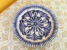 2 x lotus pottery plates 18cm and 14cm