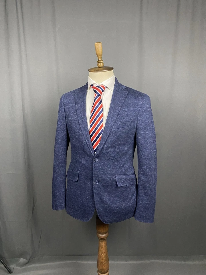 Hackett Hombre Azul Verano Blazer Chaqueta Abrigo Deportivo Talla 38R/48R - Imagen 4 de 4