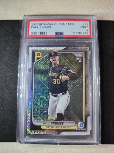 2024 Bowman Chrome - Paul Skenes #31 Rookie Mojo Refractor RC PSA 9