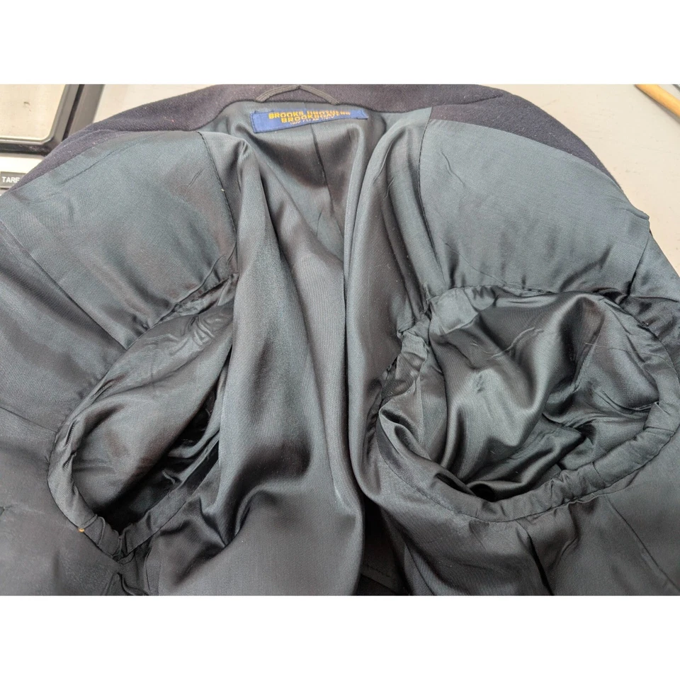 Brooks Brothers Brooksgate 美国制造复古补丁口袋海军蓝西装外套 37R 码 — 第 4/4 张图片