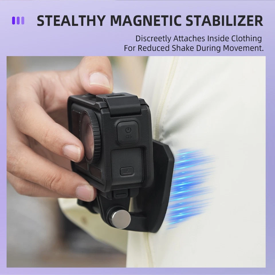 Magnetic Neck Snap Mount For DJI Action 3/4/DJI Pocket 3/ Insta360 X4/GO3 Stand - Image 4 of 4