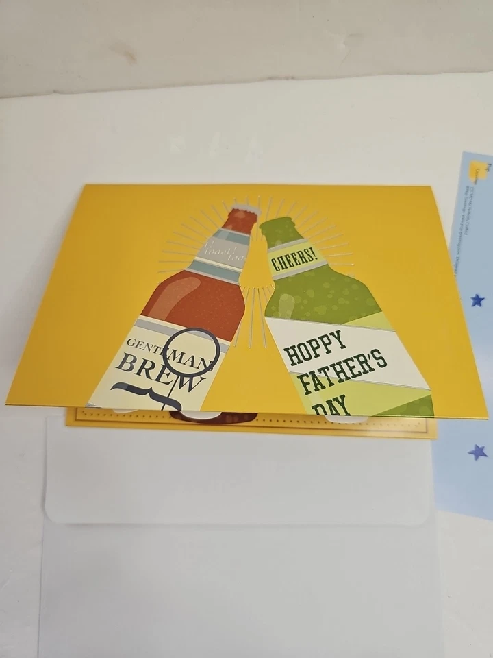 Feliz Día del Padre Pop Up Tarjeta de felicitación Amante de la cerveza Pop Saludos Papá lúpulo Foto 3 de 4
