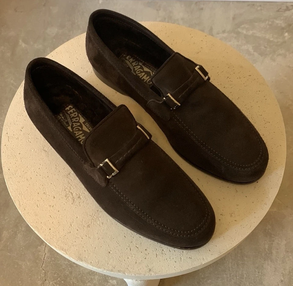 Salvatore Ferragamo Men's Brown Suede Size 9 EE excellent Condition - Image 2 of 4