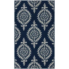 2'6"x4' Washable Paisley Tufted Accent Rugs Indigo - Threshold