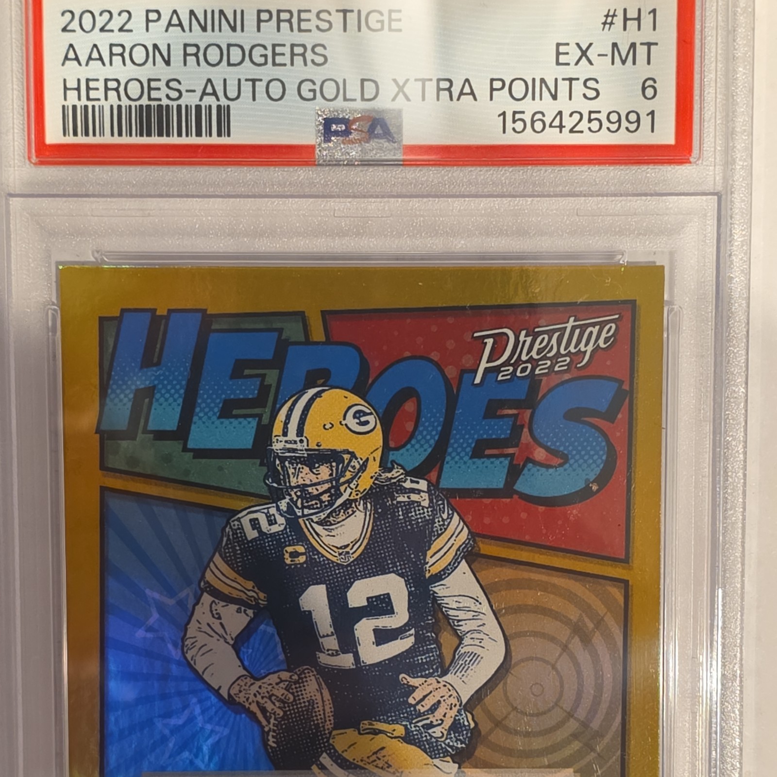 2022 Panini Prestige - Heroes Aaron Rodgers #H-1 Xtra Points Autographs 3/4(AU)  view 4