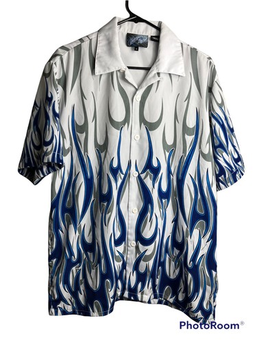 Vintage 90s All Over Print Tribal Flame 