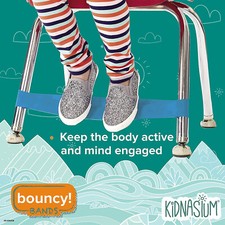 Kidnasium Chair Bands for Kids with Fidgety Feet - Pack of 2 Fidget Bands chair