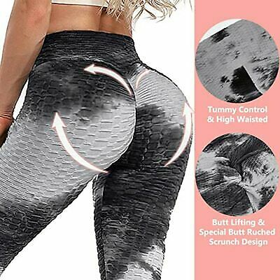 Women Yoga Pants Push Up Anti Cellulite Gym Leggings Ruched Scrunch Booty Shaper-image