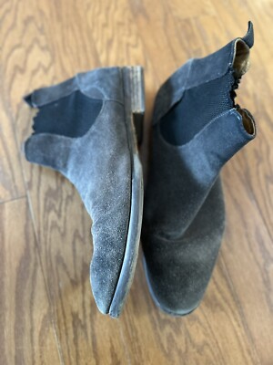 H BY HUDSON London gray SUEDE CHELSEA Tamper ANKLE BOOTS SIZE 10.5 H BY HUDSON London gray SUEDE CHELSEA Tamper ANKLE BOOTS  main image 2