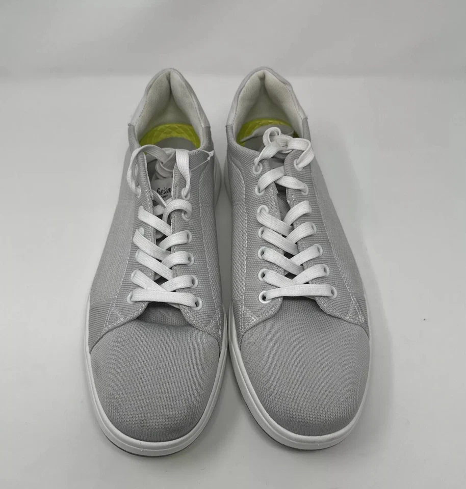 Zapatilla deportiva Florsheim Heist punta lisa para hombre 11 cuero blanco roto espuma OrthoLite Foto 3 de 4