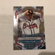RYAN CUSICK #BDN-5 Braves RC 2021 Bowman Chrome Draft Night  #1 Pick