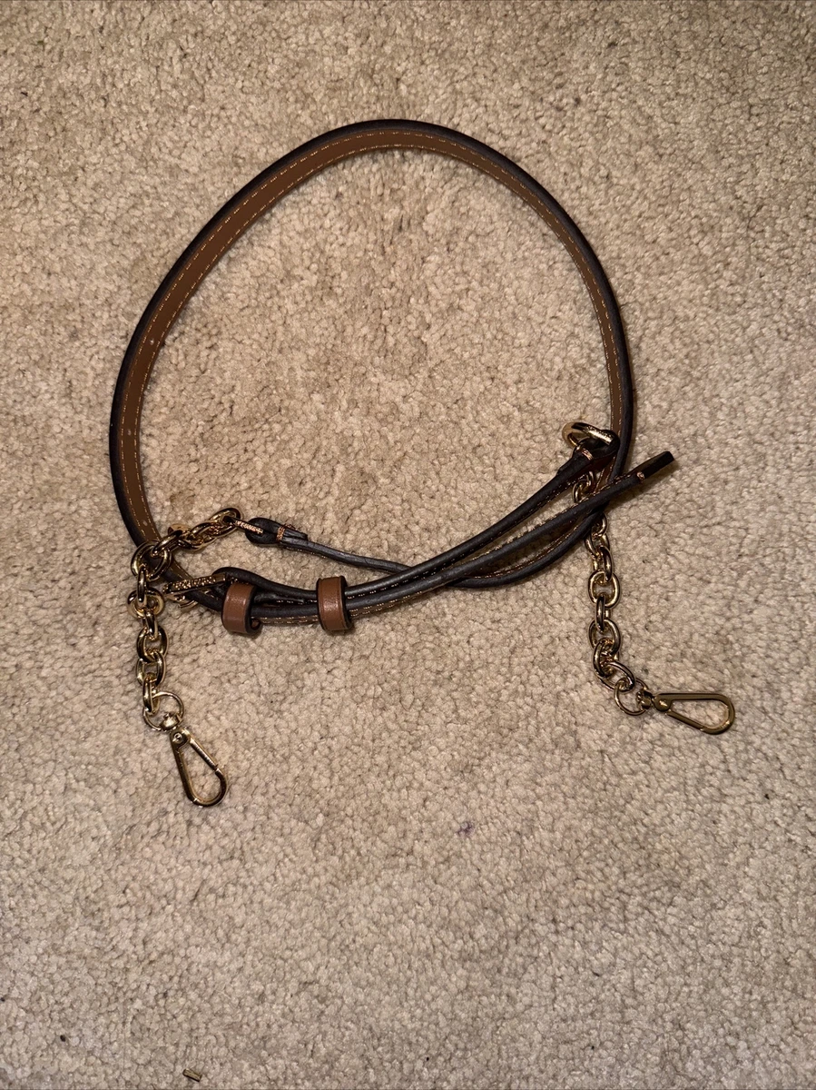 Michael Kors Replacement Brown Leather Gold chain Adjustable Bag