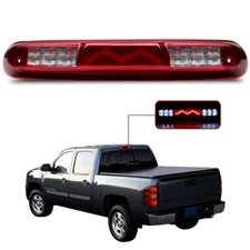 3rd Brake Light For 2007-2013 Chevy Silverado 1500 Chrome Housing Red Lens