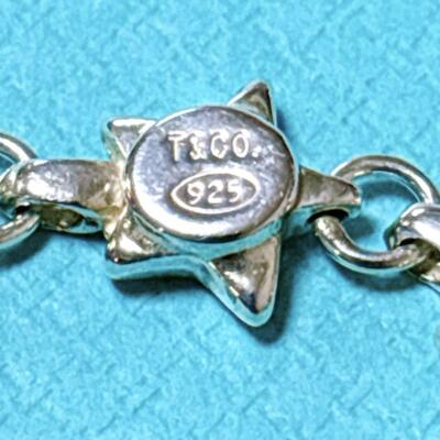 Tiffany & Co. Puff Star Bracelet Chain Link 925 Silver W/Box Tiffany & Co. Puff Star Bracelet Chain Link 925 Silver W/Box
