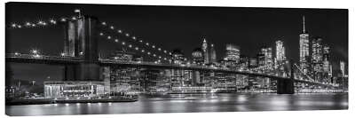 Leinwandbild New York City Night Skyline - Melanie Viola