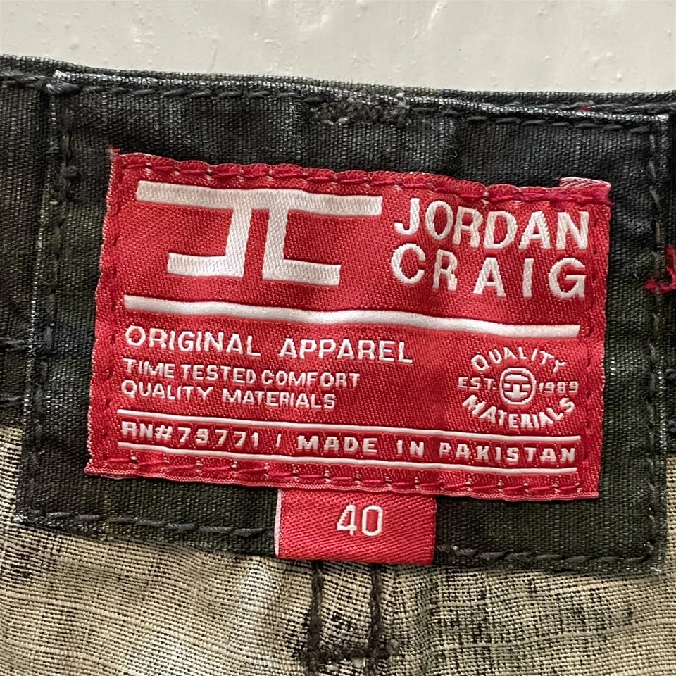 Pantalones Cortos Jordan Craig 40 x 11" Cinturón Ripstop Camuflaje Cordón Puño Carga Foto 4 de 4