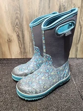 Bogs Floral Sweet Pea Classic Insulated Rain Boots Womens Size 5