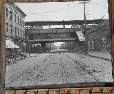1916 Seneca Av. Subway Ridgewood LIRR Queens NYC DARKROOM-created 8x10'' Photo