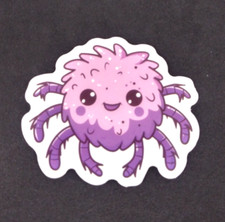 Happy Purple Spider Creepy Cute Halloween Sticker 1.75" x 2.18" X 