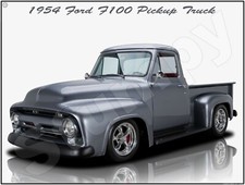 1954 Ford F100 Pickup Truck Metal Sign 9 X 12 Or 12 X 16
