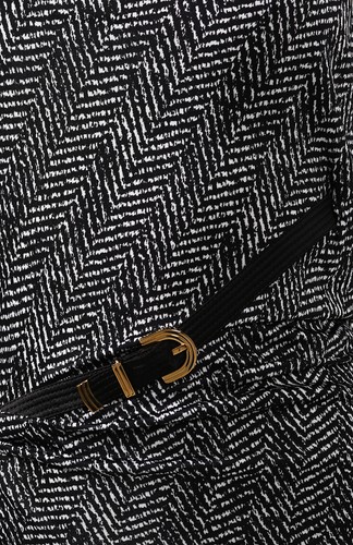 $2950 Designer VERSACE Women's Black White Shoulder Buckle Belt Dress Gown - Picture 6 of 6