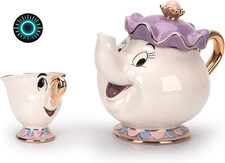Cartoon New Beauty And The Beast Teapot Mug Mrs Potts Chip Tea Pot Cup One Set