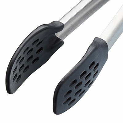 KitchenCraft MasterClass Tongs, BlackSilver, 28 cm