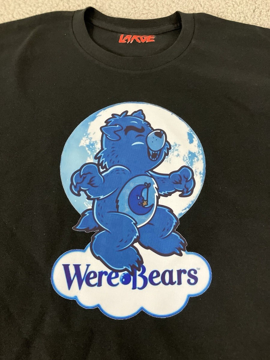Were Bear Care Bear Werewolf Turning Full Moon Halloween Black