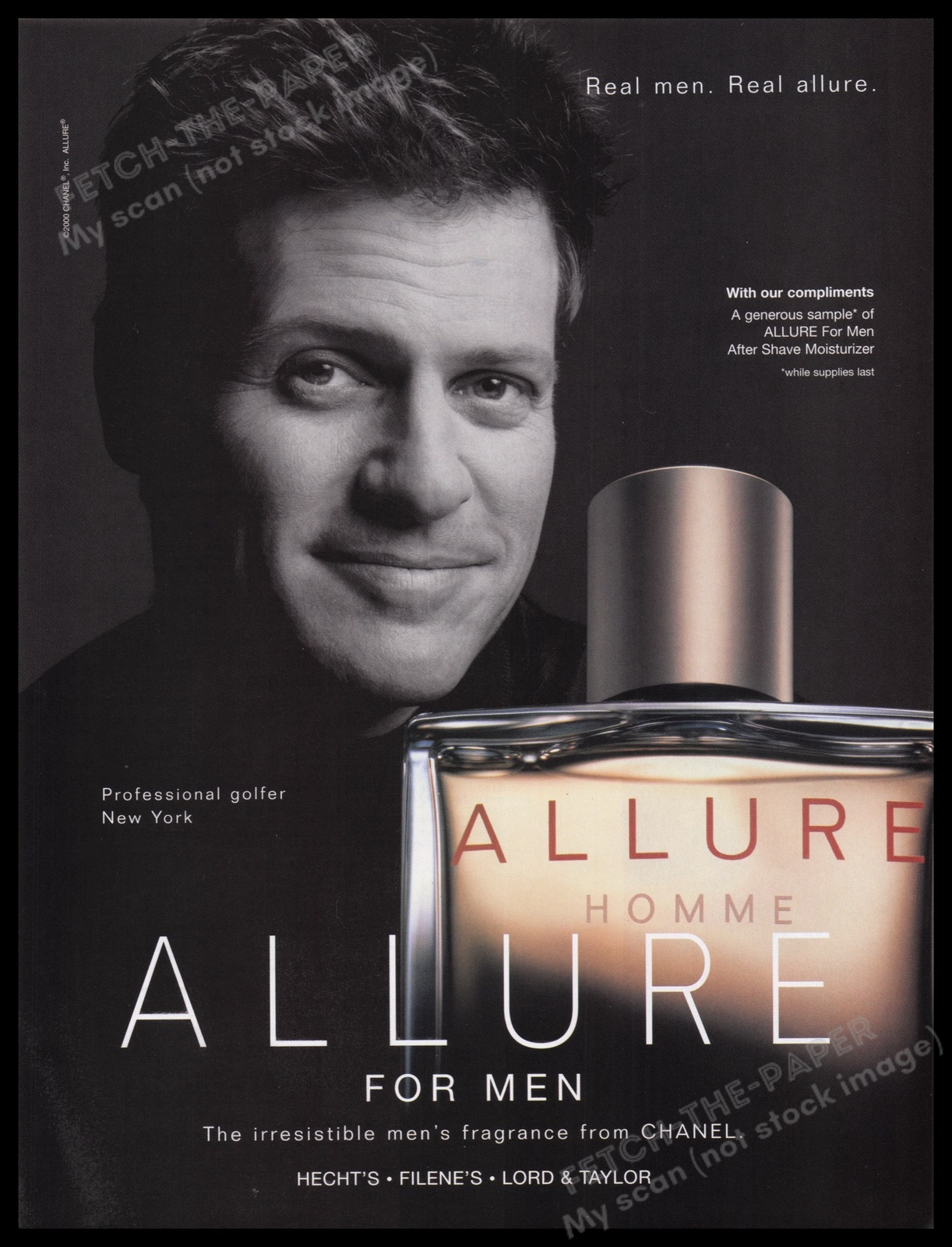 Allure Cologne 2000s Print Advertisement Ad 2000 Professional Golfer eBay