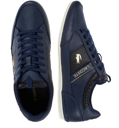 Leather Casual Sneakers Shoes Navy Blue 