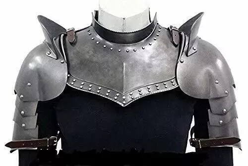 Medieval Pauldrons Shoulder Gorget Armor Knight Larp Reenactment Cosplay Costume - Imagen 1 de 3
