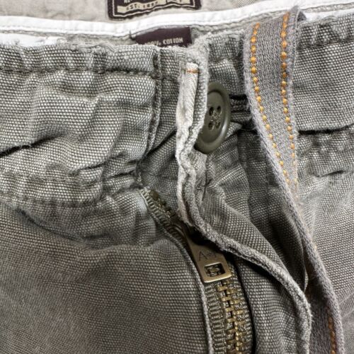 Abercrombie & Fitch Cargo Pants Mens 36 Green Military Paratrooper Baggy Y2K - Picture 3 of 11
