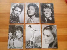 DDR 6 Autogrammkarten 50er-Jahre DEFA Collins,Johns,Delorme,Martinelli,Pampanini
