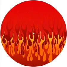 Slipmat Slip Mat Pad Felt for any 12" Turntable LP DJ Record Player FIRE LICKS