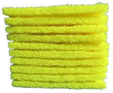 10-60 Yellow Industrial Light Duty Cleaning Scouring Pad Pot Griddle Bathroom