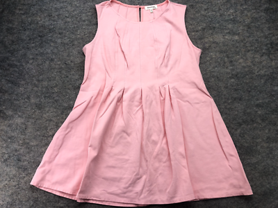 Monteau Dress Size 1X Pink Stretch Short Fit And Flare Babydoll | eBay