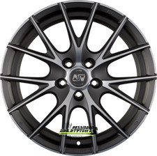 4x MSW MSW 25 opaco titanio lucido 9x18 ET34 - LK5/110 ML65.06 cerchio alluminio